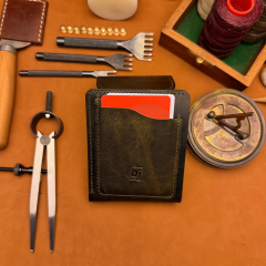 BİDERİ MILETOS HAKİKİ DERİ MANDALLI CÜZDAN HAKİ