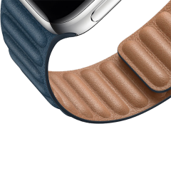 E2M Apple Watch 42-44-45-46-49mm KRD-14 Deri Siyah Kordon