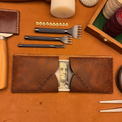 BİDERİ DIDYMA HAKİKİ DERİ MIKNATISLI CÜZDAN KAHVERENGİ