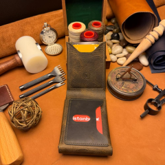 BİDERİ TEOS HAKİKİ DERİ MIKNATISLI CÜZDAN HAKİ