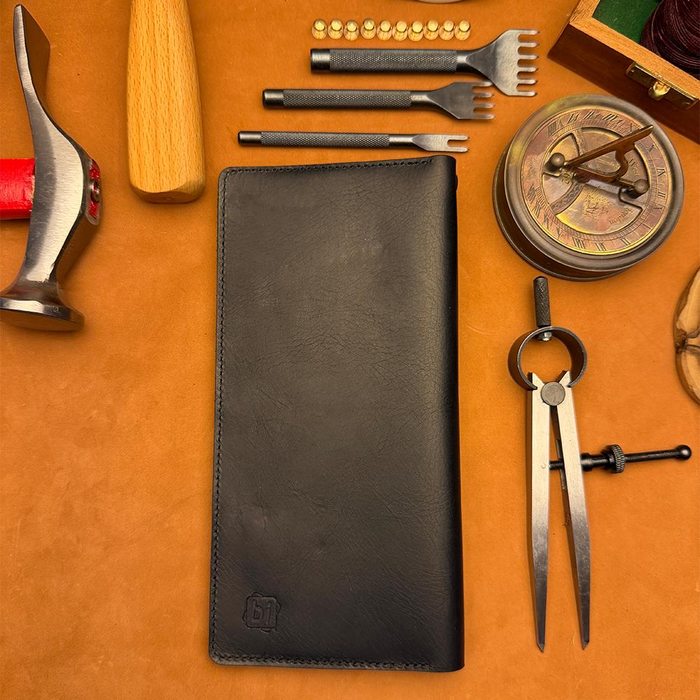 BİDERİ TRIPOLIS HAKİKİ DERİ MIKNATISLI FONKSİYONEL CÜZDAN ANTRASİT