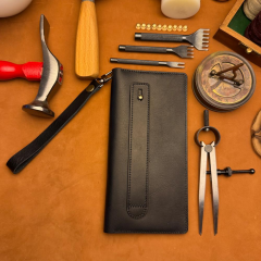 BİDERİ TRIPOLIS HAKİKİ DERİ MIKNATISLI FONKSİYONEL CÜZDAN ANTRASİT