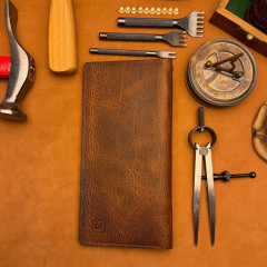 BİDERİ TRIPOLIS HAKİKİ DERİ MIKNATISLI FONKSİYONEL CÜZDAN KAHVERENGİ