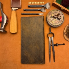 BİDERİ TRIPOLIS HAKİKİ DERİ MIKNATISLI FONKSİYONEL CÜZDAN HAKİ