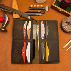 BİDERİ TRIPOLIS HAKİKİ DERİ MIKNATISLI FONKSİYONEL CÜZDAN HAKİ